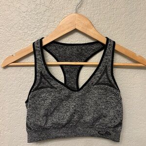 Gray Target sports bra